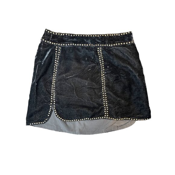 Revolve Saylor Levi Studded Velvet Mini Skirt Black Women’s Size S - Picture 3 of 8